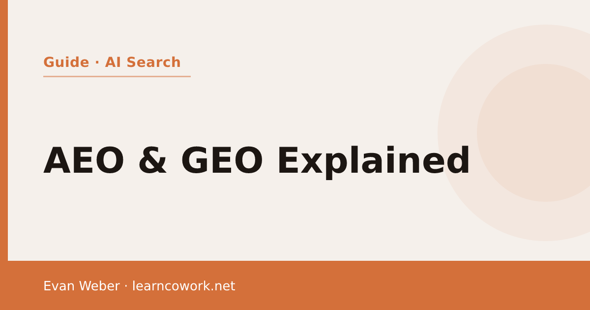 AEO and GEO Explained: What Helps a Site Appear in AI Search?